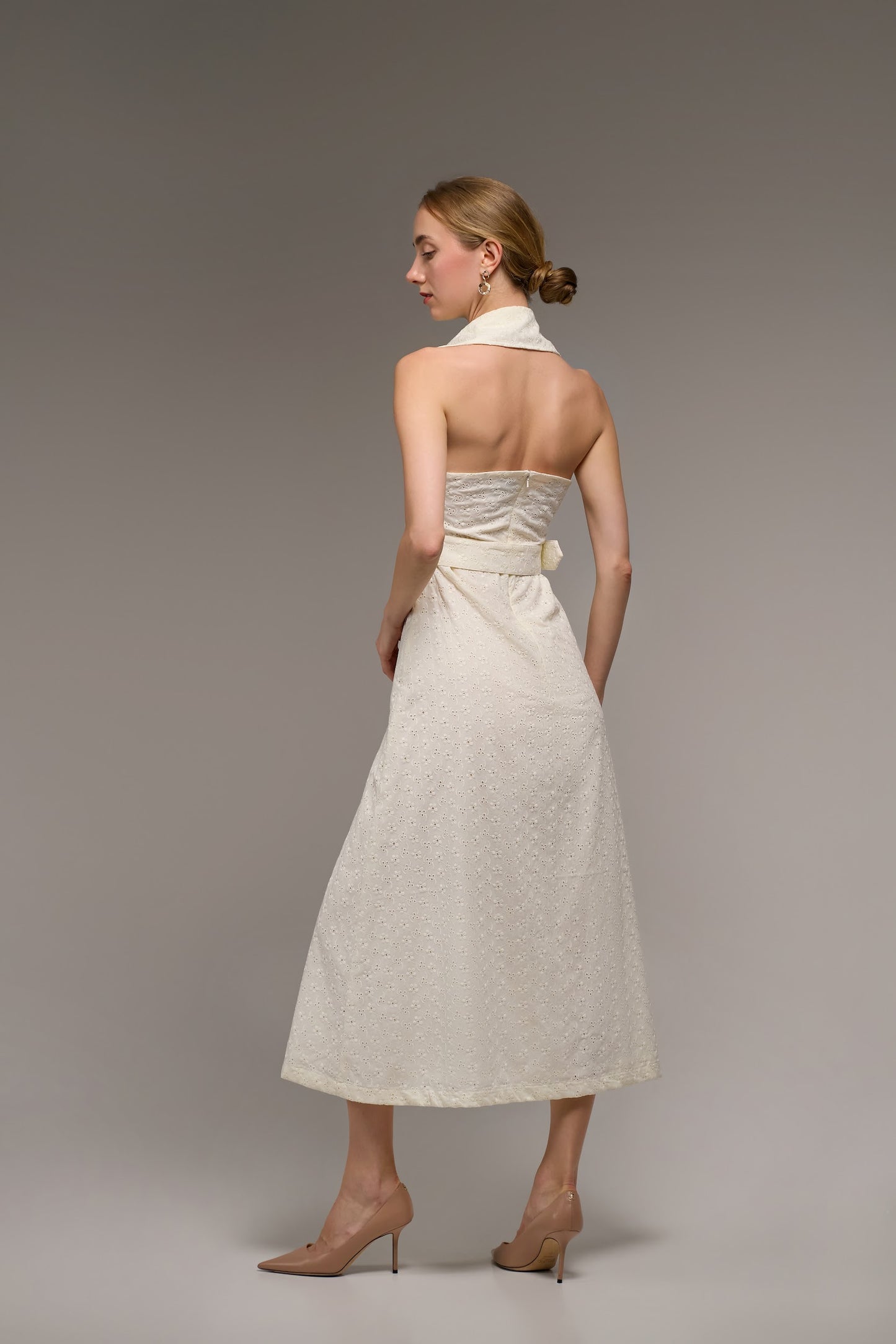 Classic Collared Midi Dress