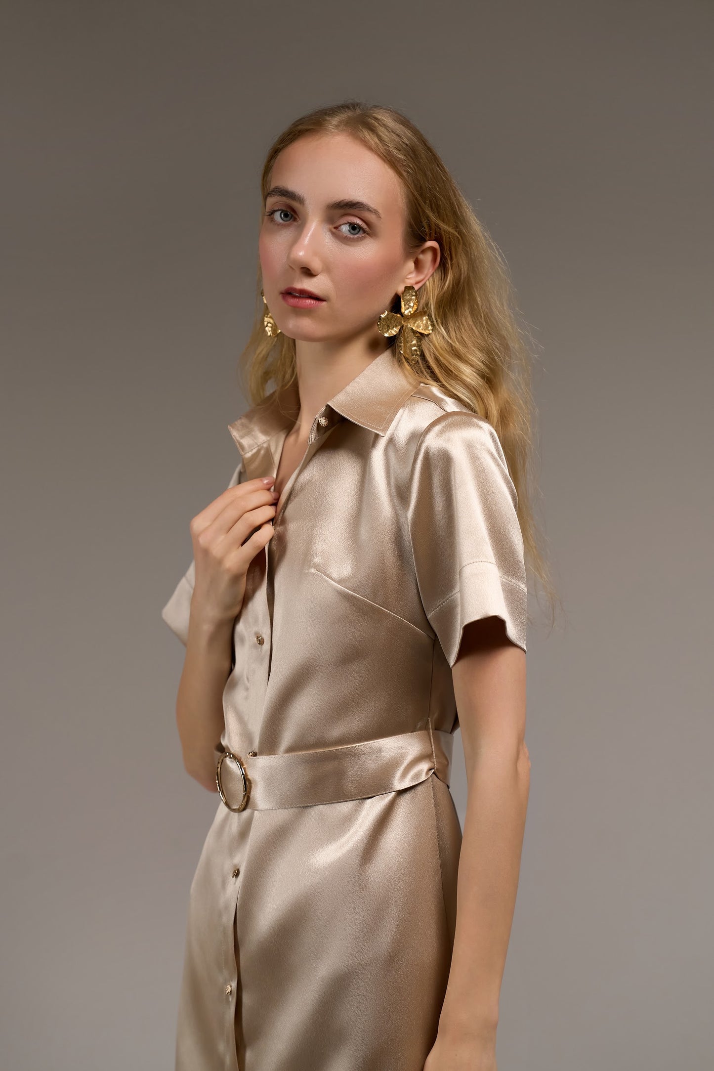Silk Midi Dress