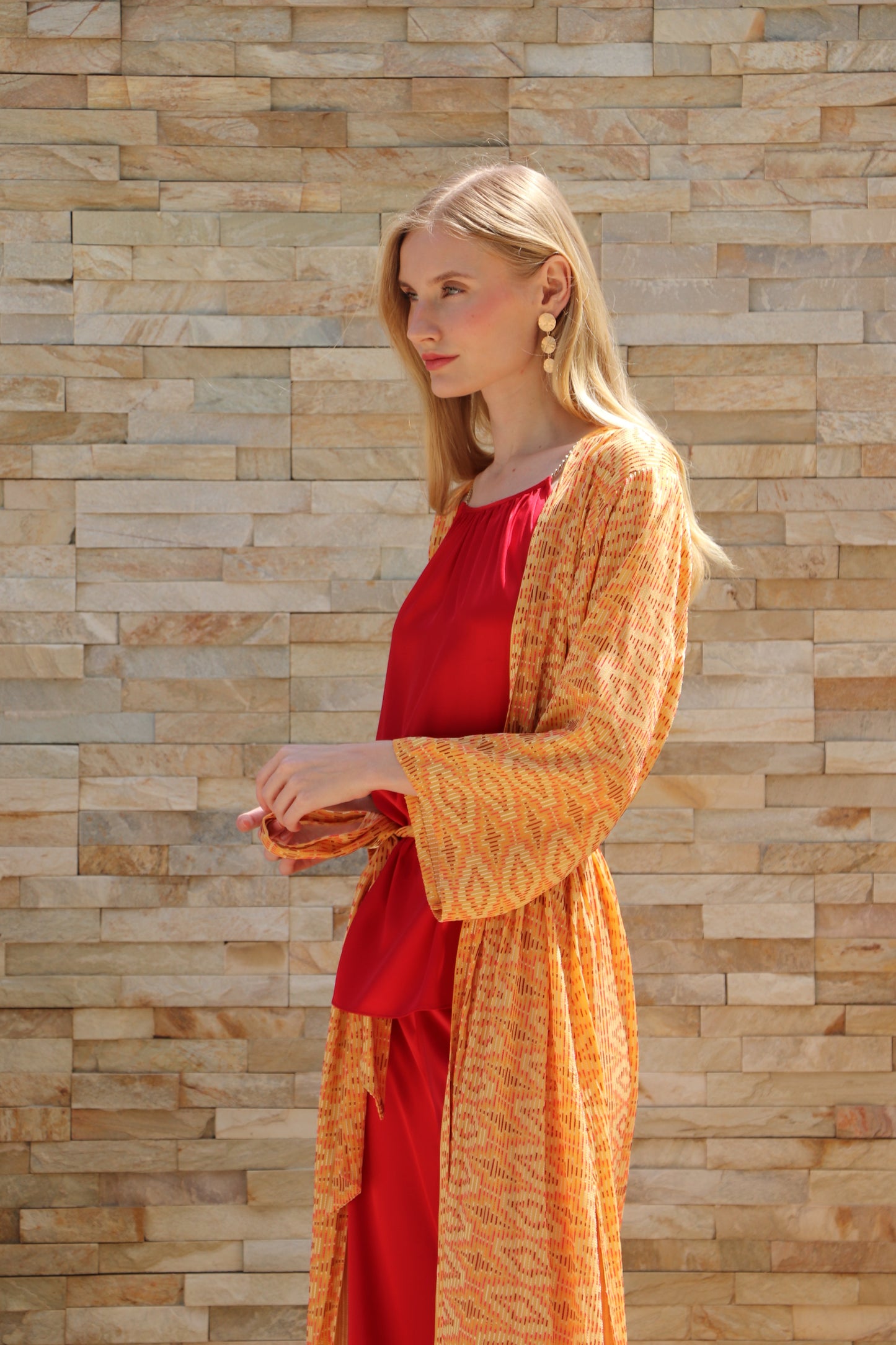 Mariselle Red Silk Set