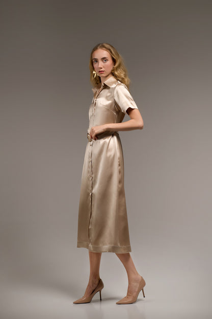 Silk Midi Dress