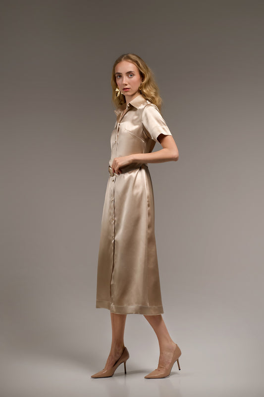 Silk Midi Dress