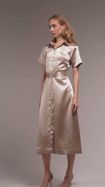 Silk Midi Dress